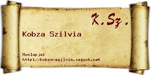 Kobza Szilvia névjegykártya