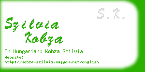 szilvia kobza business card